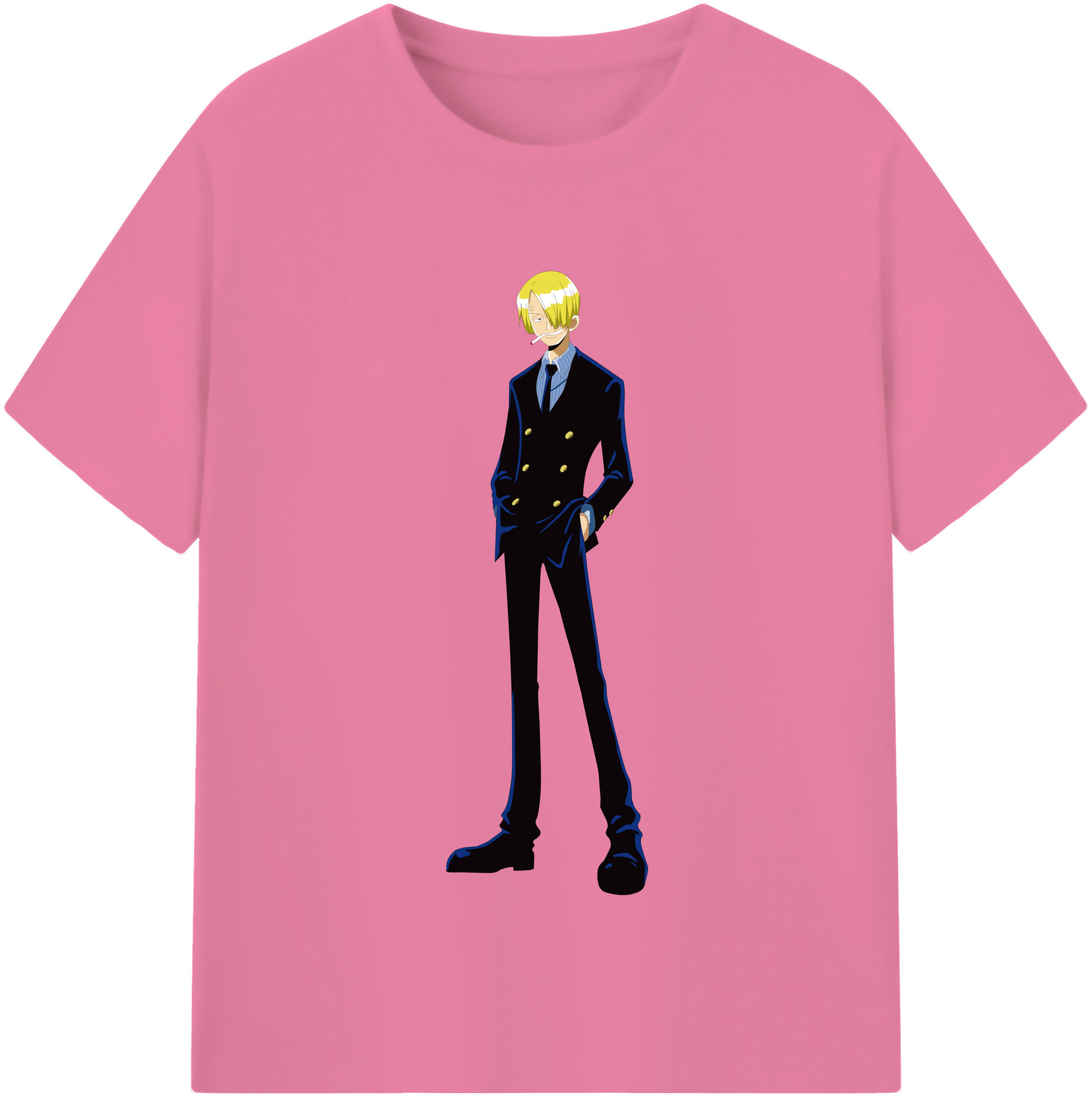 ワンピース サンジ ONE PIECE Sanji 綿100％半袖Tシャツ（フロントプリント）